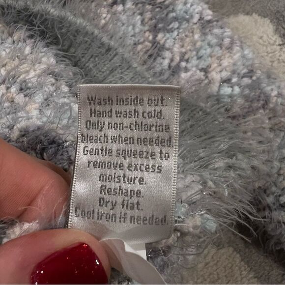 Lauren Conrad multi color metallic fuzzy sweater- fits up to M - Picture 5 of 7